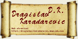 Dragislav Karadarević vizit kartica